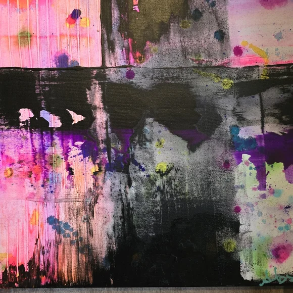 HANDCRAFTED Abstract Painting HANDPAINTED Wall Art Decor HANDMADE Artwork 22x28 - Picture 16 of 17